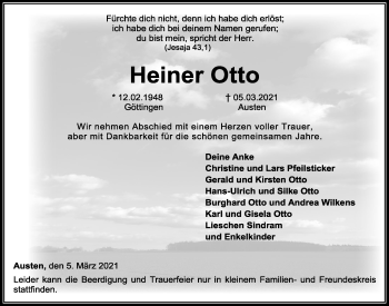Anzeige von Heiner Otto von OM-Medien