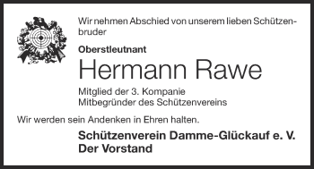 Anzeige von Hermann Rawe von OM-Medien
