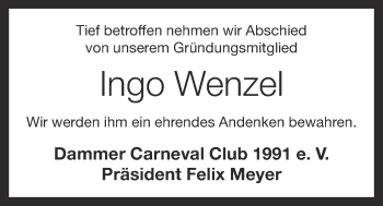 Anzeige von Ingo Wenzel von OM-Medien