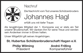 Anzeige von Johannes Hagl von OM-Medien