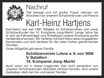 Anzeige von Karl-Heinz Hartjens von OM-Medien