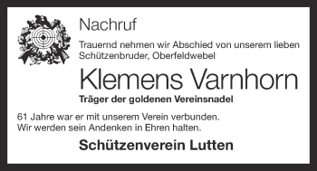 Anzeige von Klemens Varnhorn von OM-Medien