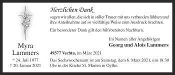 Anzeige von Myra Lammers von OM-Medien