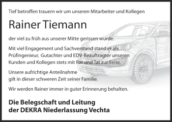 Anzeige von Rainer Tiemann von OM-Medien