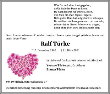 Anzeige von Ralf Türke von OM-Medien