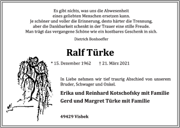 Anzeige von Ralf Türke von OM-Medien