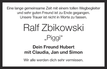 Anzeige von Ralf Zbikowski von OM-Medien