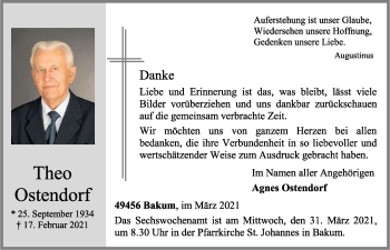 Anzeige von Theo Ostendorf von OM-Medien