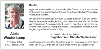 Anzeige von Alois Westerkamp von OM-Medien