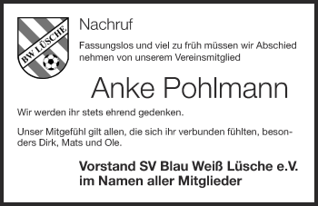 Anzeige von Anke Pohlmann von OM-Medien