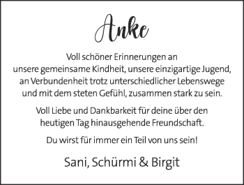 Anzeige von Anke Pohlmann von OM-Medien