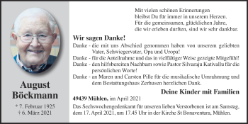 Anzeige von August Böckmann von OM-Medien