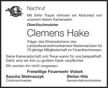 Anzeige von Clemens Hake von OM-Medien