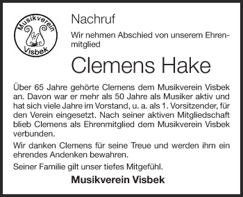 Anzeige von Clemens Hake von OM-Medien