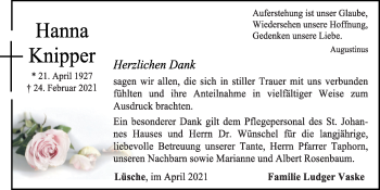 Anzeige von Hanna Knipper von OM-Medien