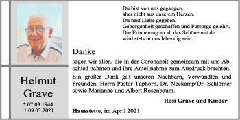 Anzeige von Helmut Grave von OM-Medien