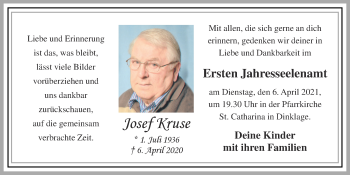 Anzeige von Josef Kruse von OM-Medien