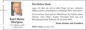 Anzeige von Karl-Heinz Hartjens von OM-Medien