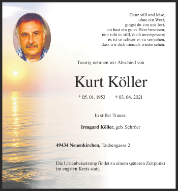 Anzeige von Kurt Köller von OM-Medien