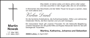 Anzeige von Martin Nowak von OM-Medien