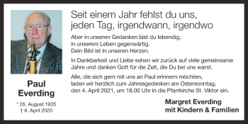 Anzeige von Paul Everding von OM-Medien