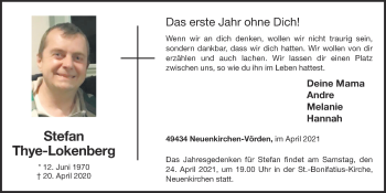 Anzeige von Stefan Thye-Lokenberg von OM-Medien