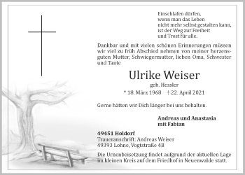 Anzeige von Ulrike Weiser von OM-Medien