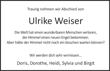 Anzeige von Ulrike Weiser von OM-Medien