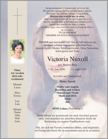 Anzeige von Victoria Nuxoll von OM-Medien