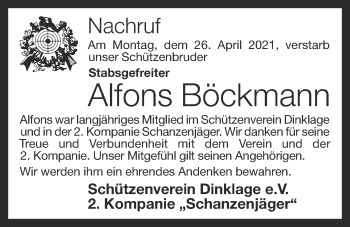 Anzeige von Alfons Böckmann von OM-Medien