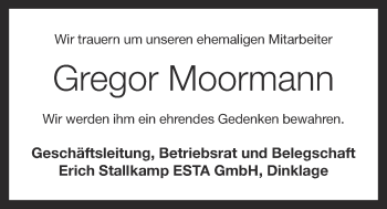 Anzeige von Gregor Moormann von OM-Medien