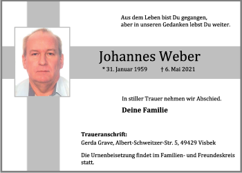 Anzeige von Johannes Weber von OM-Medien