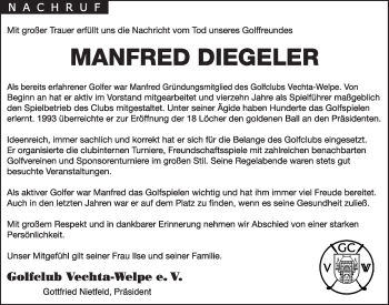 Anzeige von Manfred Diegeler von OM-Medien