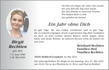 Anzeige von Birgit Rechtien von OM-Medien