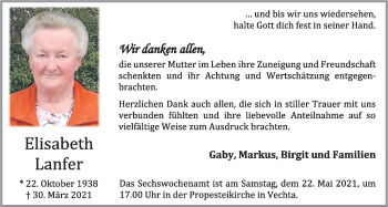 Anzeige von Elisabeth Lanfer von OM-Medien