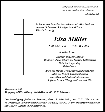 Anzeige von Elsa Müller von OM-Medien