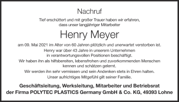 Anzeige von Henry Meyer von OM-Medien