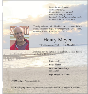 Anzeige von Henry Meyer von OM-Medien