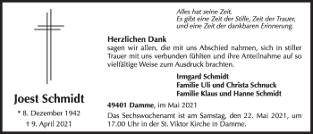 Anzeige von Joest Schmidt von OM-Medien