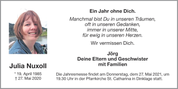 Anzeige von Julia Nuxoll von OM-Medien