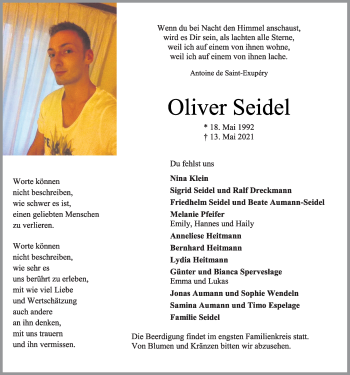 Anzeige von Oliver Seidel von OM-Medien