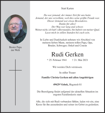 Anzeige von Rudi Gerken von OM-Medien