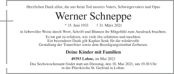 Anzeige von Werner Schneppe von OM-Medien