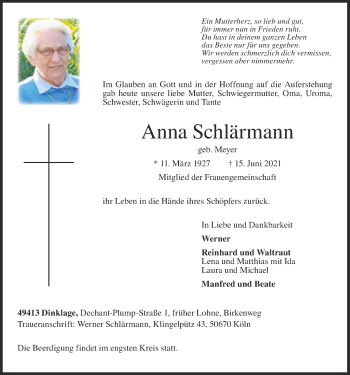 Anzeige von Anna Schlärmann von OM-Medien