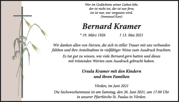 Anzeige von Bernard Kramer von OM-Medien
