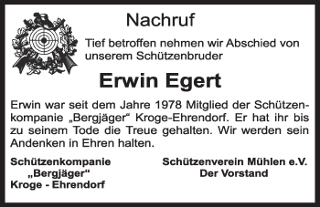 Anzeige von Erwin Egert von OM-Medien