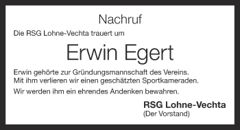 Anzeige von Erwin Egert von OM-Medien