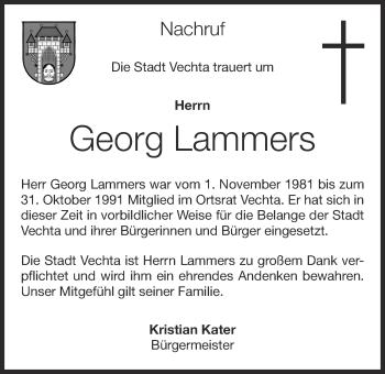 Anzeige von Georg Lammers von OM-Medien