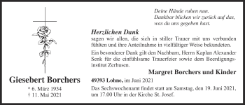 Anzeige von Giesebert Borchers von OM-Medien