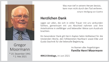 Anzeige von Gregor Moormann von OM-Medien